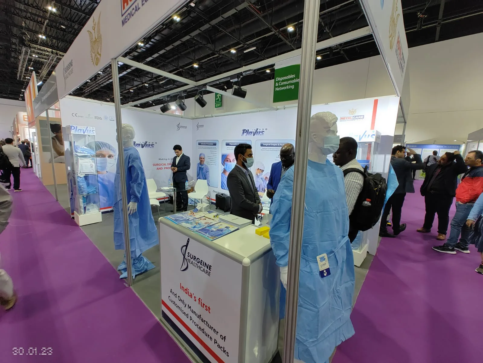Surgeine Healthcare exhibition booth at Arab Health